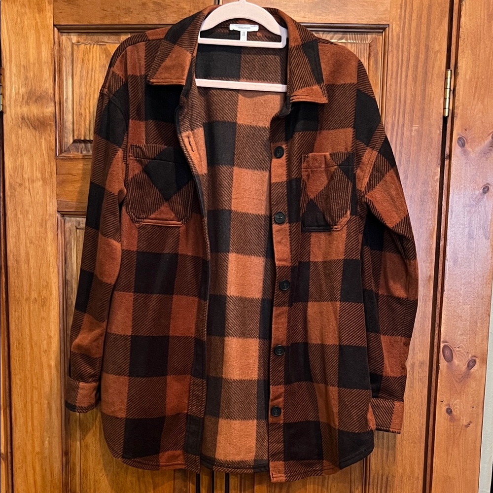 Maurices Plaid fleece Shacket